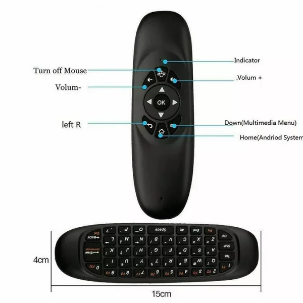 Mini Teclado Sem Fio 2.4GHz Air Mouse Controle Remoto Touchpad mouse Para Androi - Image 2