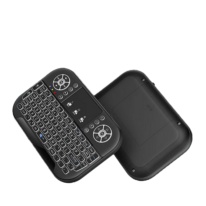 Teclado Remoto Sem Fio com Touchpad Gaming RGB portátil Android TV Box retroilum